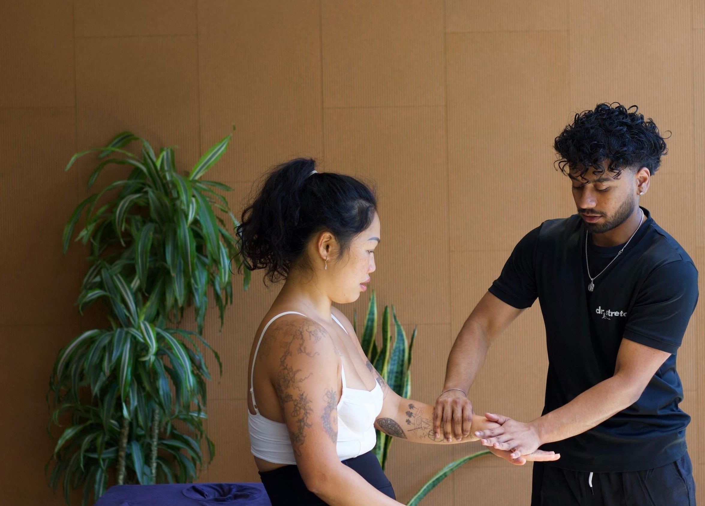 Client receiving professional stretching at Dr. Stretch - Islington, London, United Kingdom, GB.