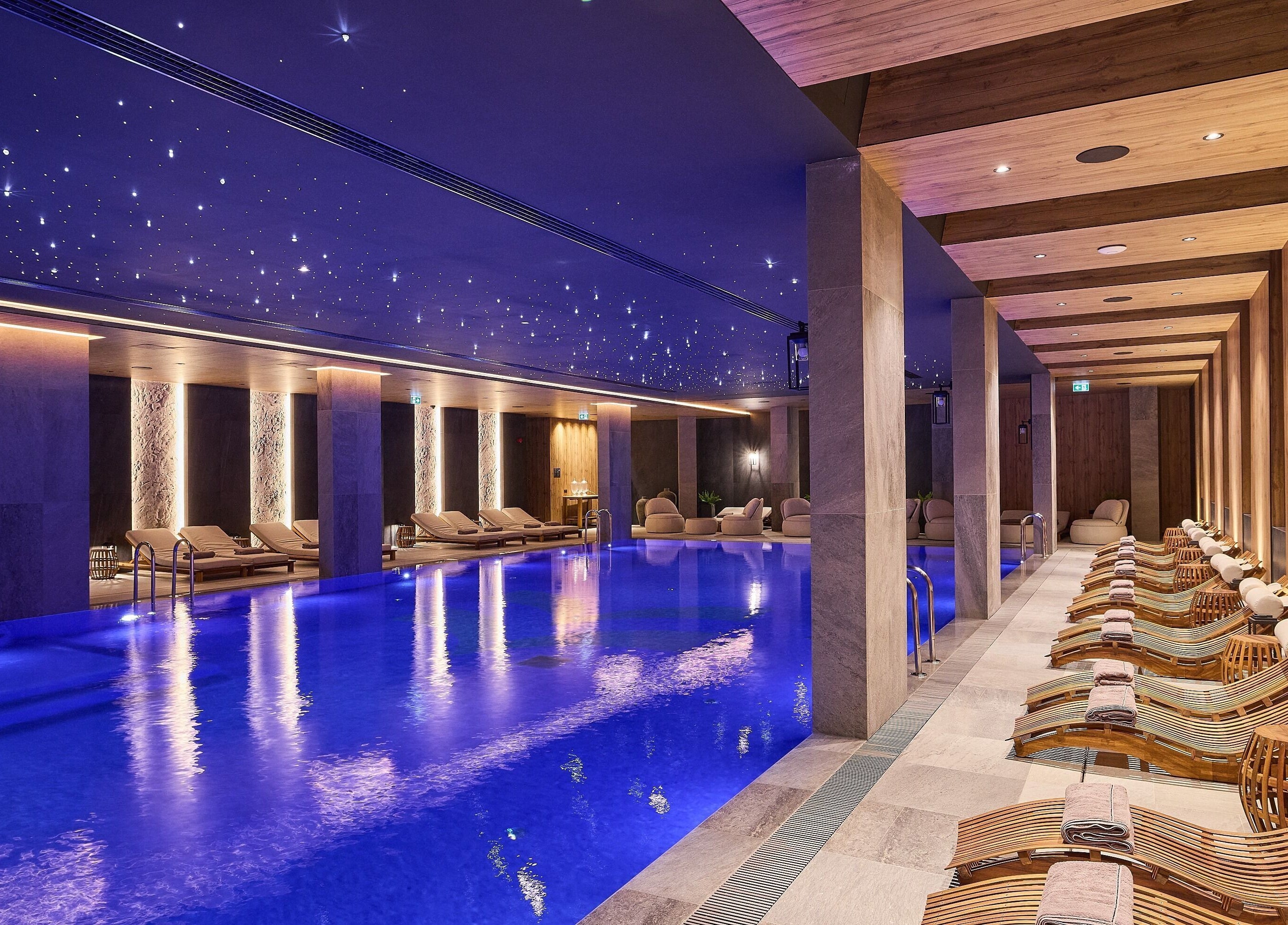 Luxurious pool area at Vassa Spa BOR Hotel by Karisma in Zlatibor, Serbia, RS, showcasing starry ceiling.