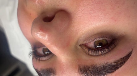 Close-up of expertly styled lashes at B’s Beauty Hive, Cardiff, Wales, GB.