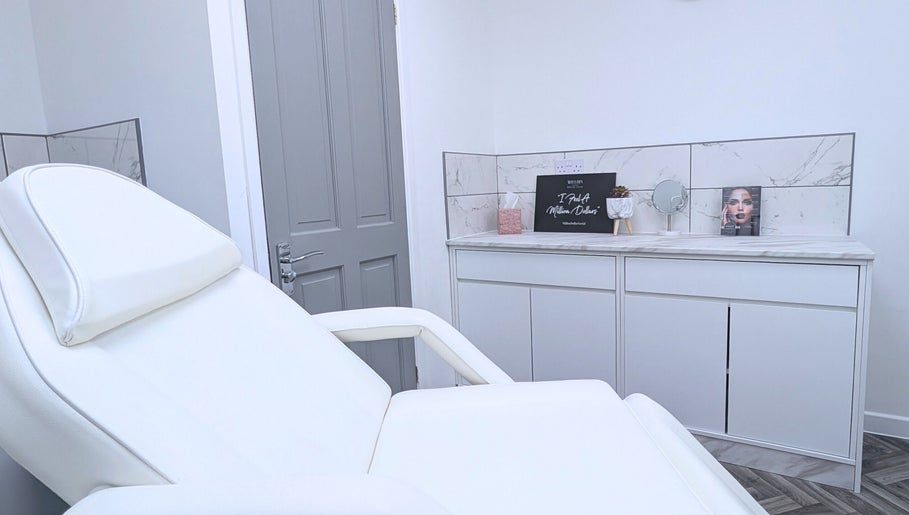 Calm treatment room at New Age Aesthetics in Doncaster, England, GB.