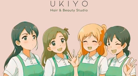 Ilustración de bienvenida en Ukiyo Beauty & Hair Studio, Concepción, Bío Bío, CL.