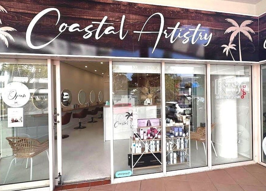 Front view of La Petite Ann Nail in Mooloolaba, Queensland, AU with chic, coastal-themed decor.