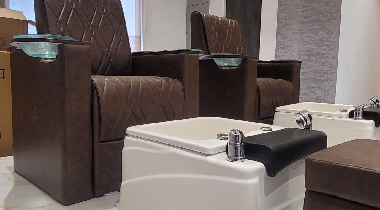 Luxurious pedicure chairs at VOX - The Luxury Salon, Hyderabad, Telangana, IN.