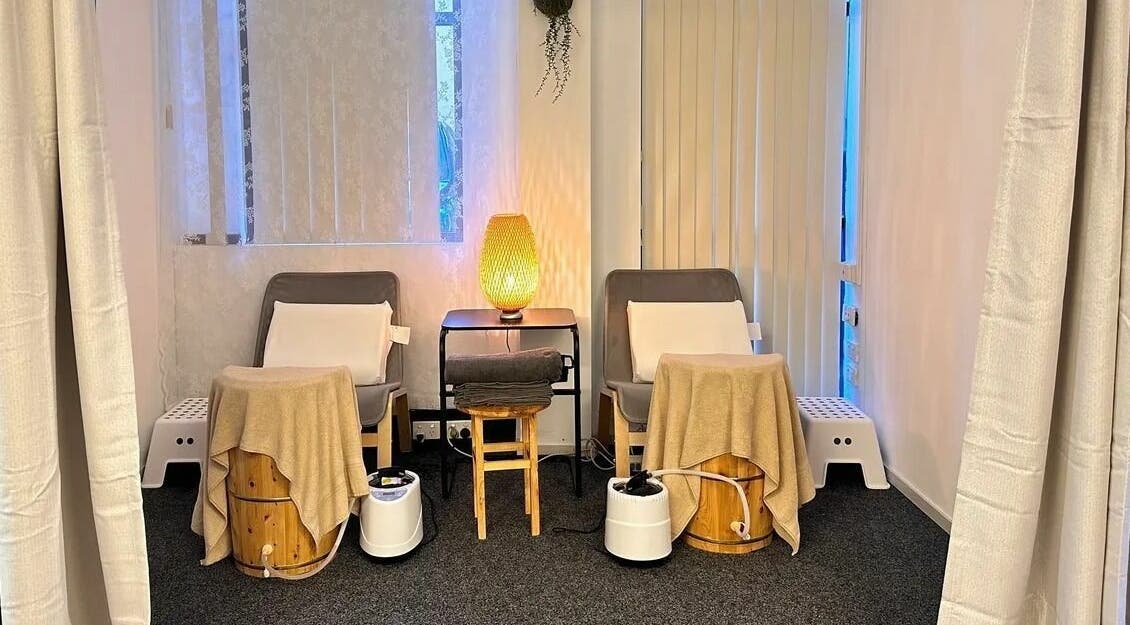 Relaxing massage chairs at Chinese Style Natural Massage Pty Ltd, South Brisbane, Queensland, AU.