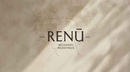 Renū logo with 'Recovery, Redefined' against a textured beige background in West Kirby, England, GB.
