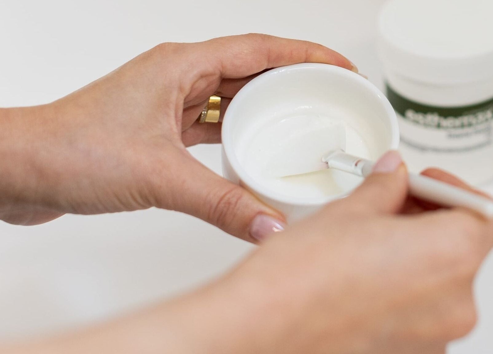 Skincare treatment being prepared at Lumina Skincare Clinic, Gold Coast, Queensland, AU.