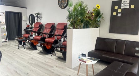 Luxurious pedicure chairs at Reshu’s Beauty & Nails NEW LYNN, Auckland, NZ offering serene relaxation.