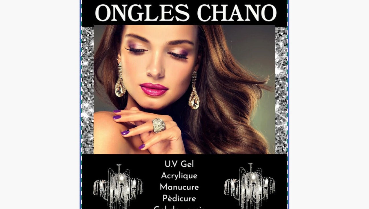 Elegant woman at Ongles Chano, Montréal, Québec, CA showcasing stunning jewelry and manicure.