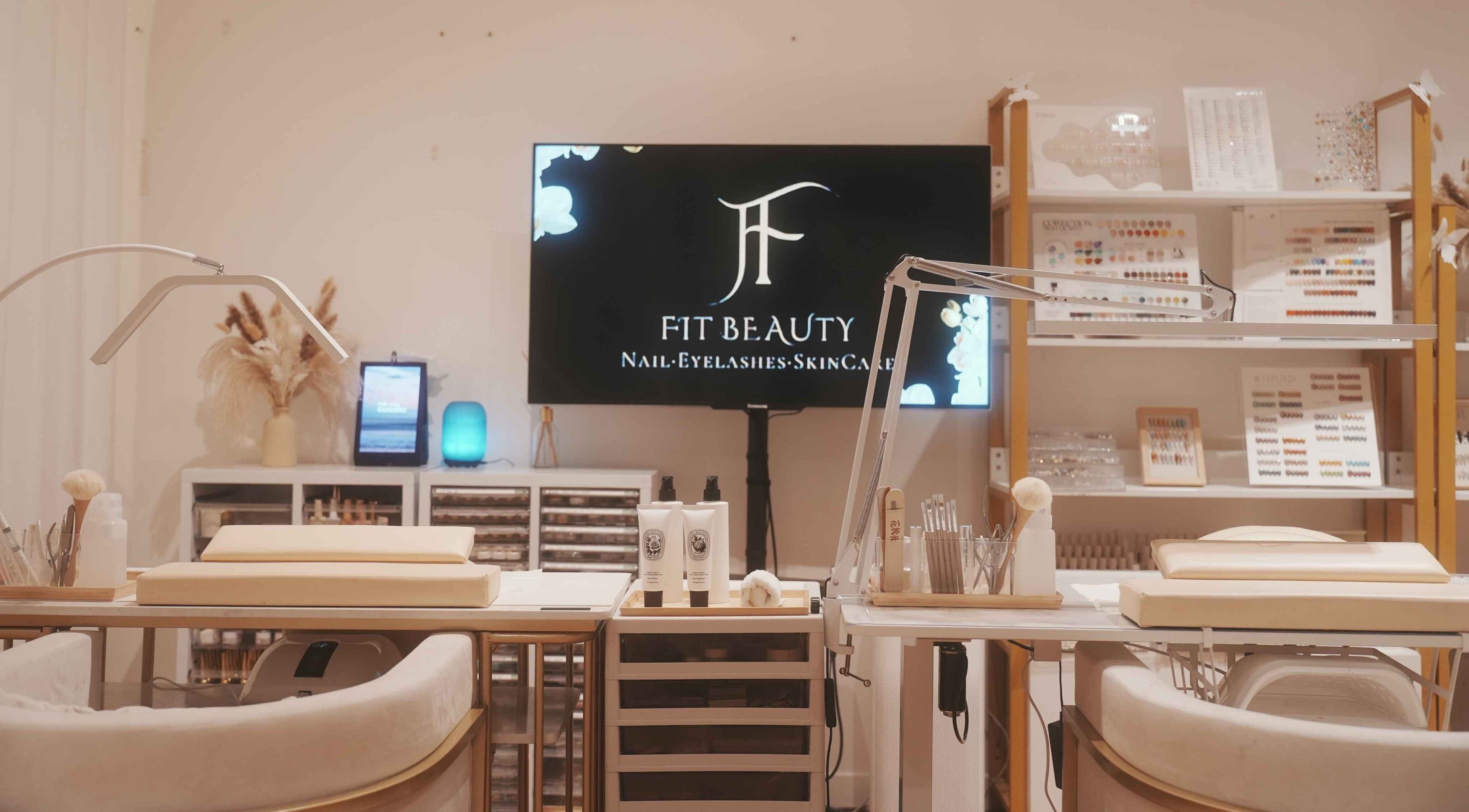 FIT Beauty Brisbane nail and skincare station in Brisbane City, Queensland, AU with elegant decor.