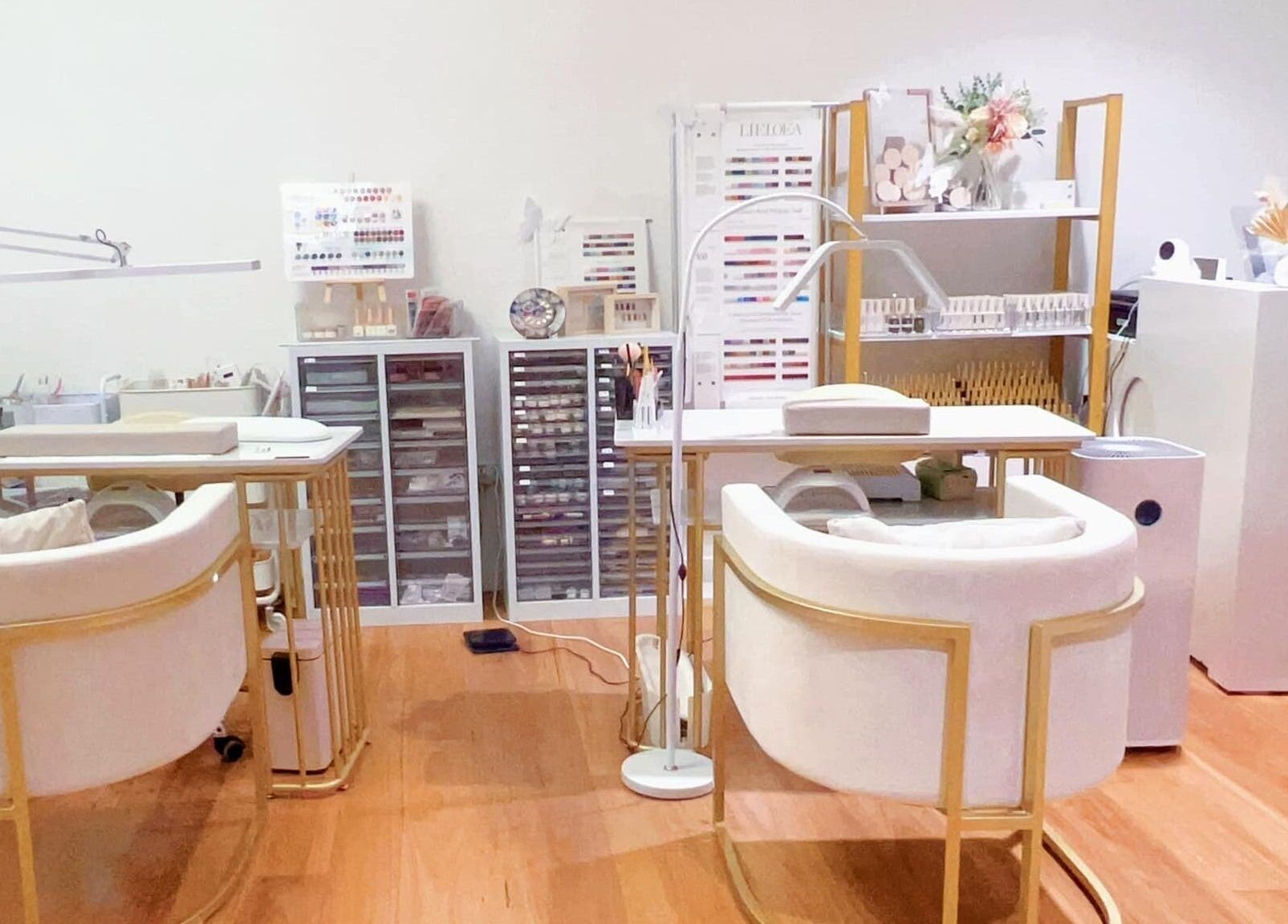 Elegant nail treatment area at FIT Beauty Brisbane, located in Brisbane City, Queensland, AU. Modern and inviting design.