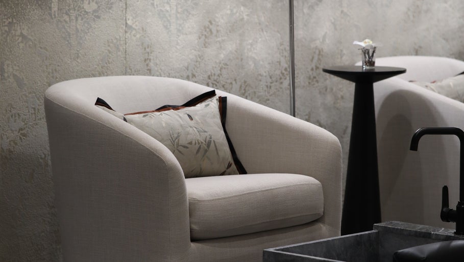 Cozy spa chair with pillow at Mahogany Nail Spa, Riyadh, Riyadh Province, SA.