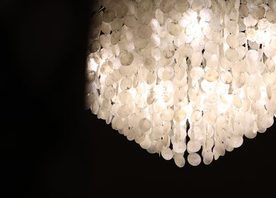 Crystal chandelier at Mahogany Nail Spa, Riyadh, Riyadh Province, SA enhancing elegance.