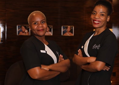 Friendly staff at Mahogany Nail Spa in Riyadh, Riyadh Province, SA, ready to provide expert beauty services.