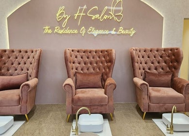 Luxurious spa chairs at By H Beauty Ladies Salon, Dubai, Dubai, AE, showcasing elegance and comfort.