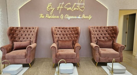 Luxurious spa chairs at By H Beauty Ladies Salon, Dubai, Dubai, AE, showcasing elegance and comfort.