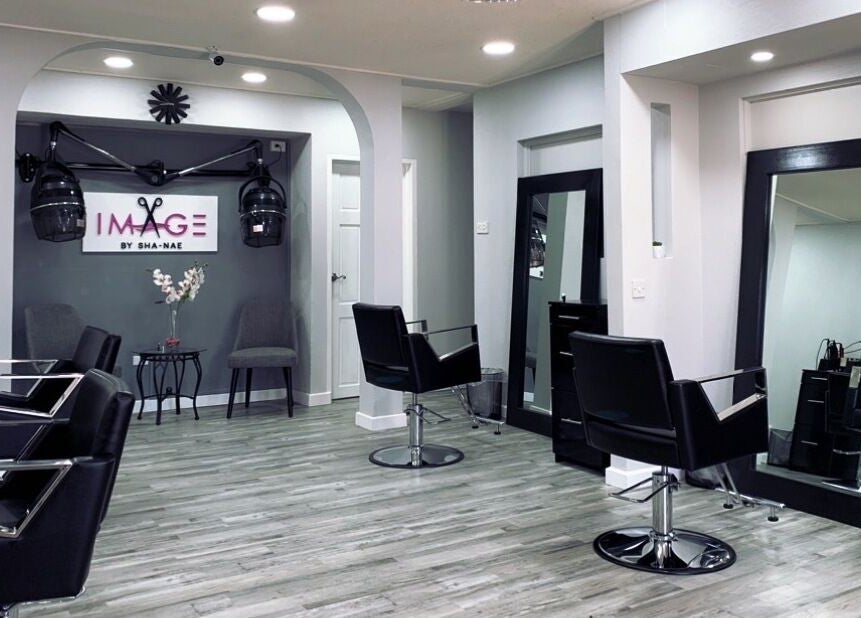 Sleek salon interior with chairs at Image by Sha-Nae in Bridgetown, Saint Michael, BB.