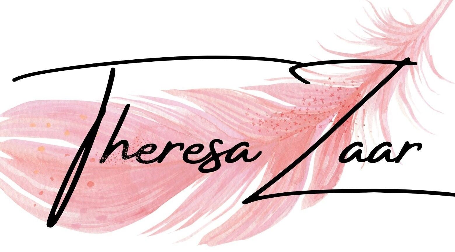 Logo elegante de Theresa Zaar con diseño rosado, ubicado en Sant Andreu De Llavaneres, Catalunya, ES.