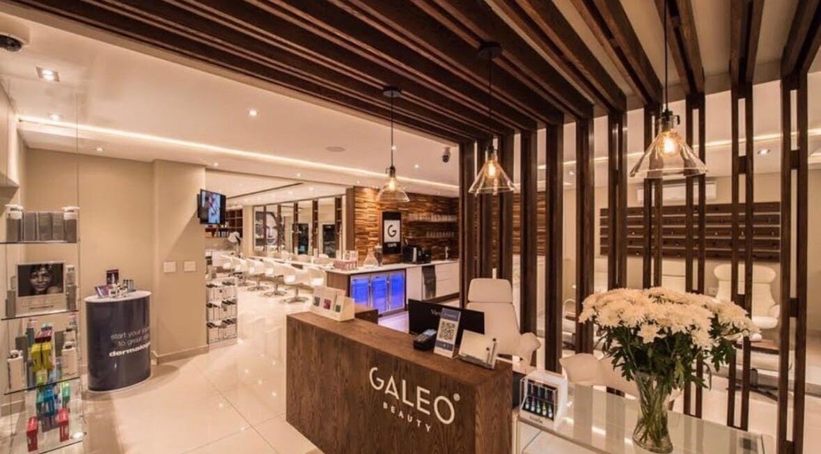 Galeo Beauty reception featuring modern decor in Hartbeespoort, North West, ZA.