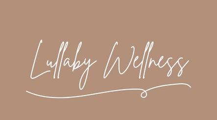 Elegant Lullaby Wellness logo on a soft brown background, Hamlyn Terrace, New South Wales, AU.