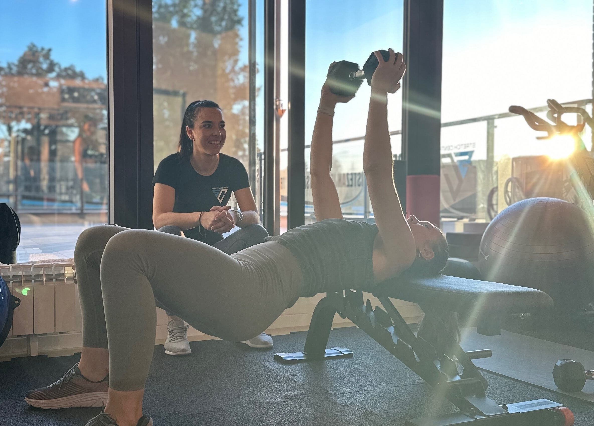 Personal training at Stretch Centar Beograd, Beograd, RS with woman lifting weights.