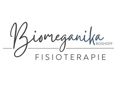 Biomeganika Fisioterapie logo featuring elegant script in Wellington, Western Cape, ZA.