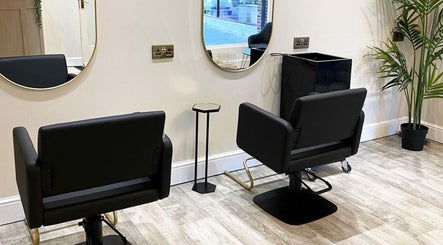 Chic salon chairs at Cabello Lounge in Southampton, England, GB, showcasing modern elegance and comfort.