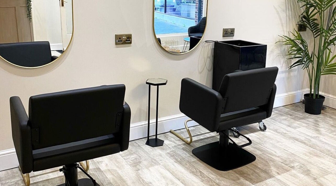 Chic salon chairs at Cabello Lounge in Southampton, England, GB, showcasing modern elegance and comfort.