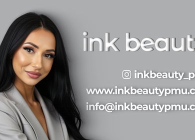Portrait of a woman next to INK Beauty logo, Cork, County Cork, IE contact information.