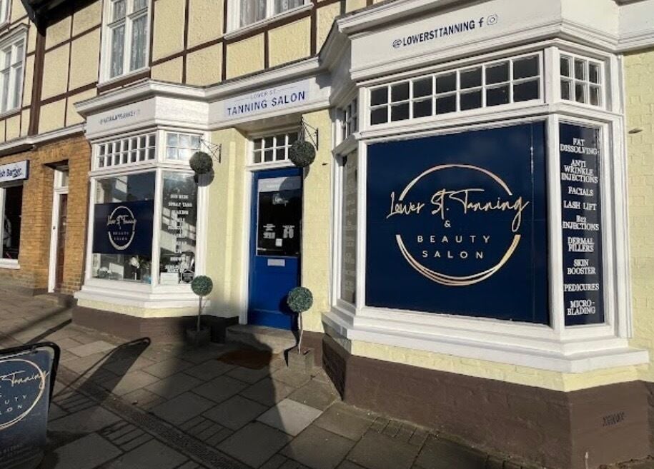 BeautyGaze salon front in Stansted Mountfitchet, England, GB, showcasing elegant exterior design.