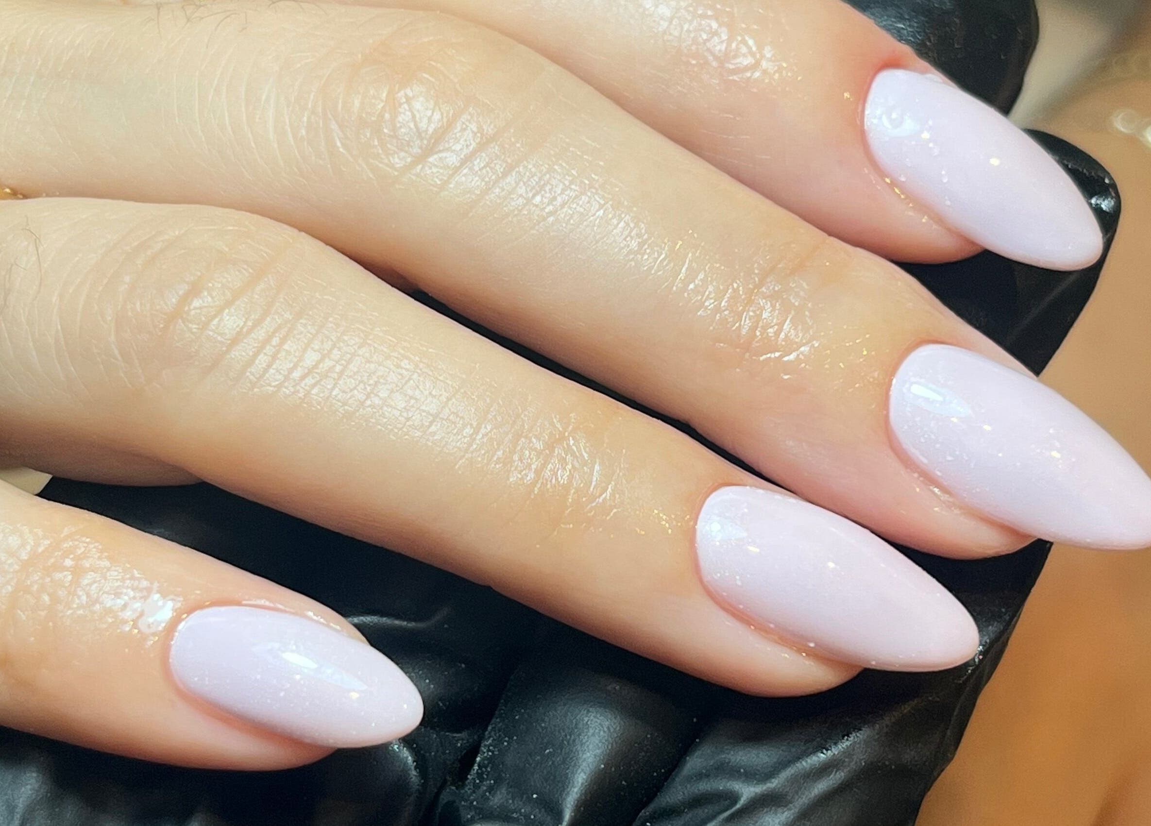 Elegant manicure with glossy pink nails at By Emily Francesca - Bristol, Bristol, England, GB.