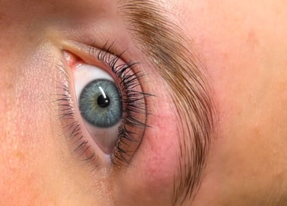 Close-up of a perfectly shaped eyebrow and eye at By Emily Francesca - Bristol, Bristol, England, GB.