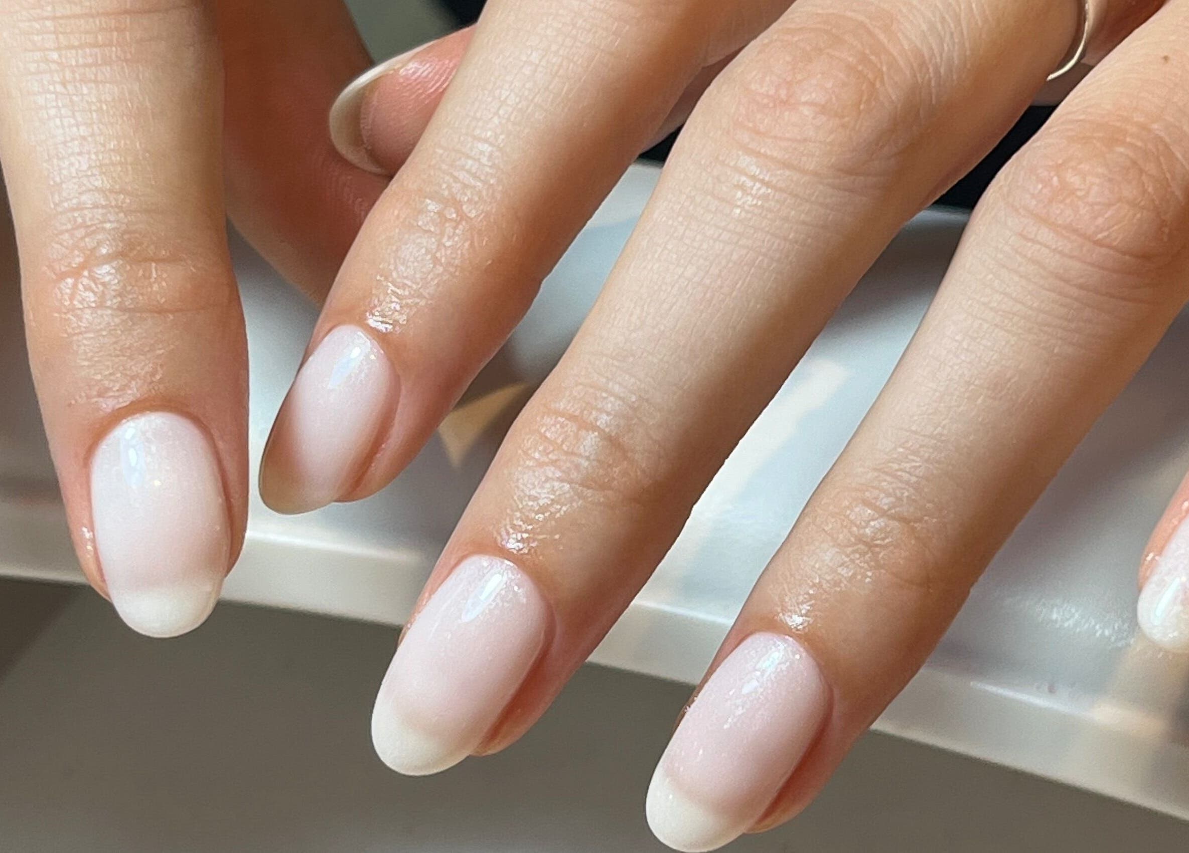 Elegant manicure by Emily Francesca - Langford, showcasing soft pink nails in Langford, England, GB.