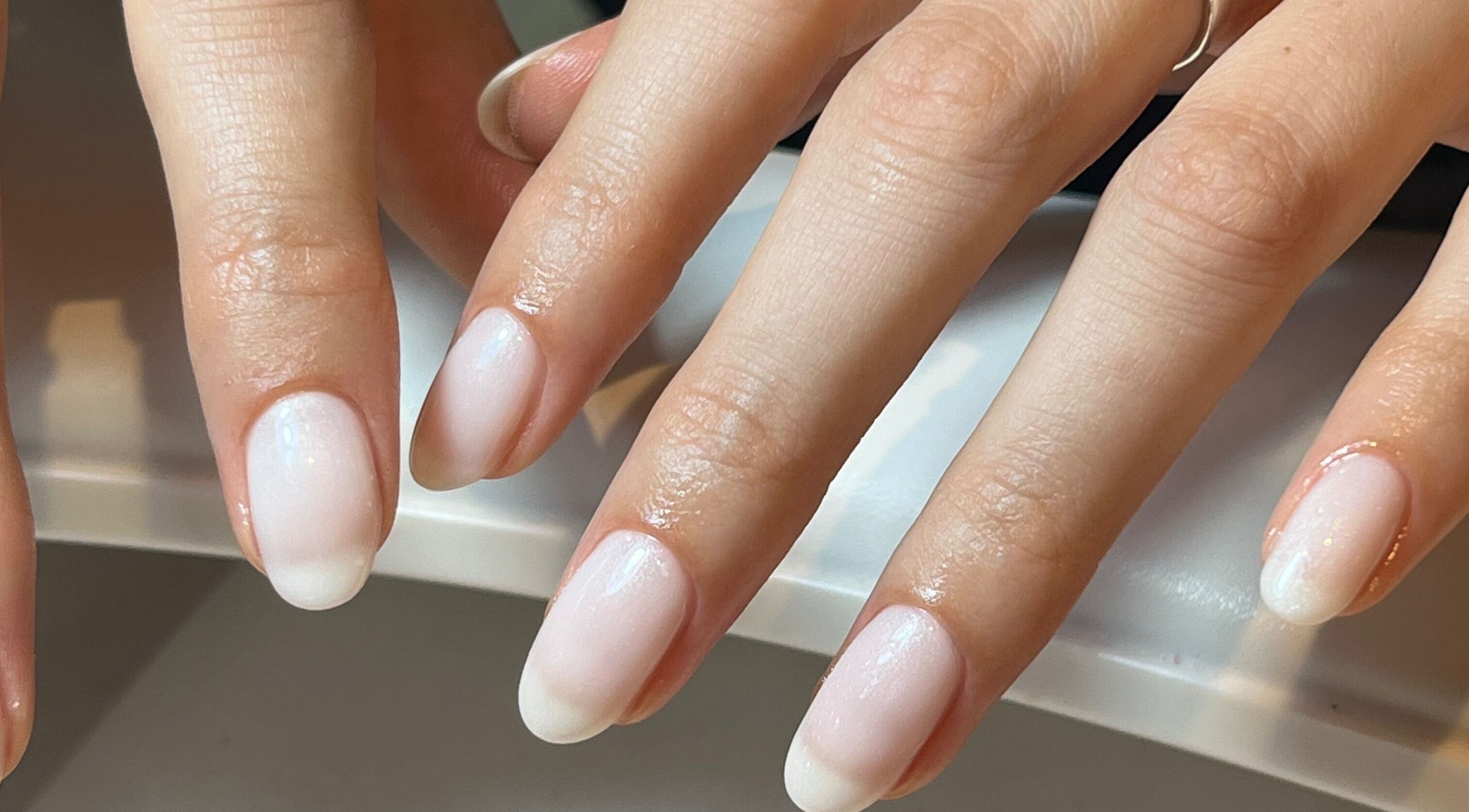 Elegant manicure by Emily Francesca - Langford, showcasing soft pink nails in Langford, England, GB.