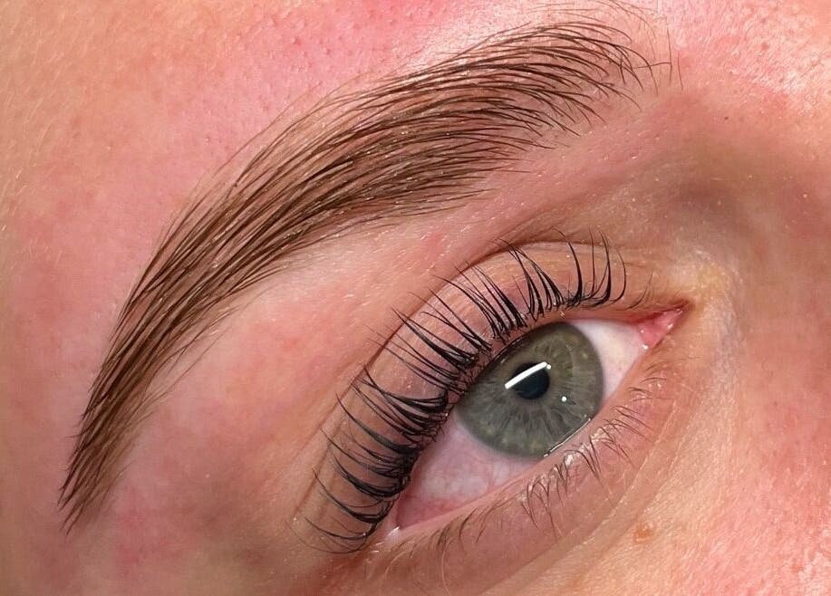 Close-up of perfectly styled eyebrows at By Emily Francesca - Langford, Langford, England, GB.