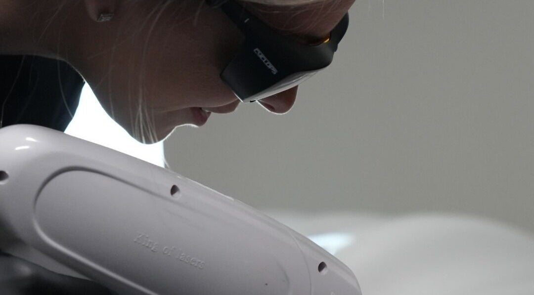 Client receiving laser treatment at Signature Laser in Kintore, Scotland, GB using advanced equipment.