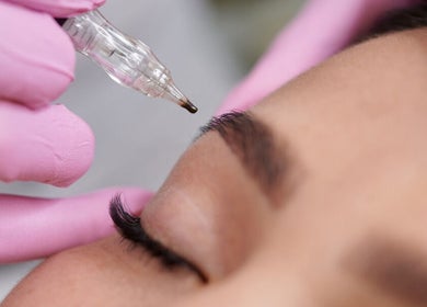 Eyebrow enhancement at My Pretty Face Studio in Vero Beach, Florida, US.