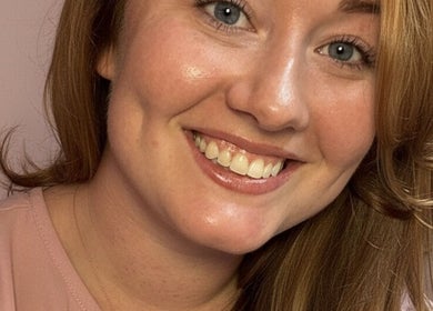 Smiling individual at My Pretty Face Studio, Vero Beach, Florida, US. Natural beauty and warm service.