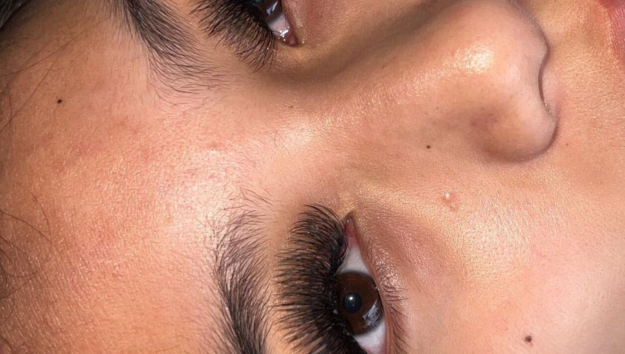 Close-up of beautifully styled lashes at SarciasLashStudio in Holmview, Queensland, AU.