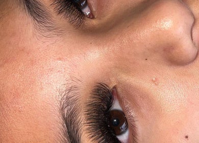 Close-up of beautifully styled lashes at SarciasLashStudio in Holmview, Queensland, AU.