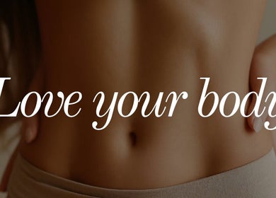 Embrace self-love at NIXI Lounge in Ammanford, Wales, GB with 'Love your body' message on smooth skin background.