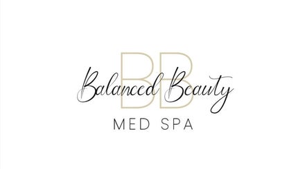 Balanced Beauty Med Spa logo, elegant black script on white, Vaughan, Ontario, CA