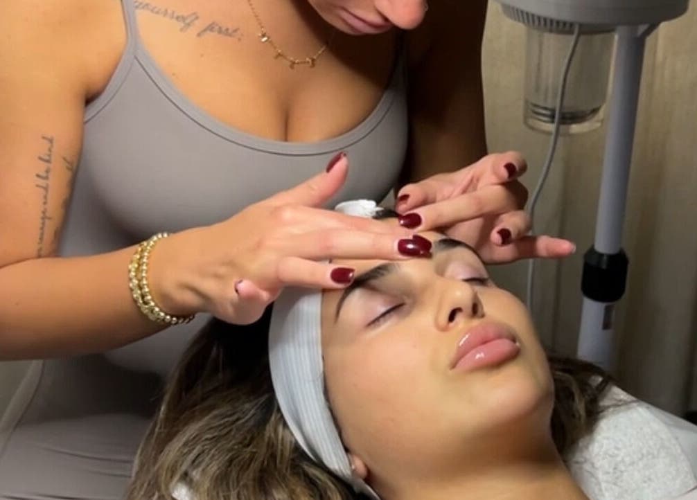 Relaxing facial treatment at Balanced Beauty Med Spa, Vaughan, Ontario, CA promoting skin wellness.