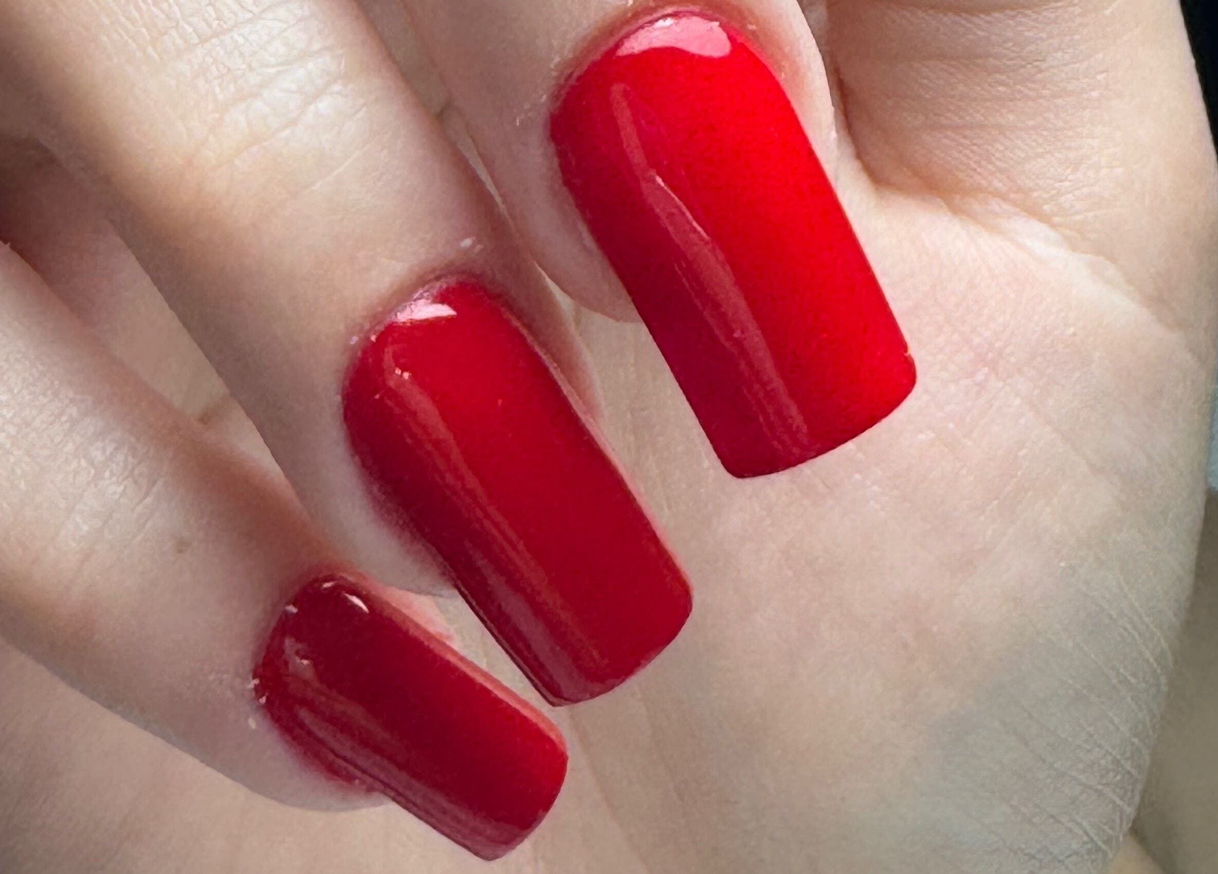 Elegant red nails manicure at Celini Beauty Salon, Limassol, Limassol, CY.
