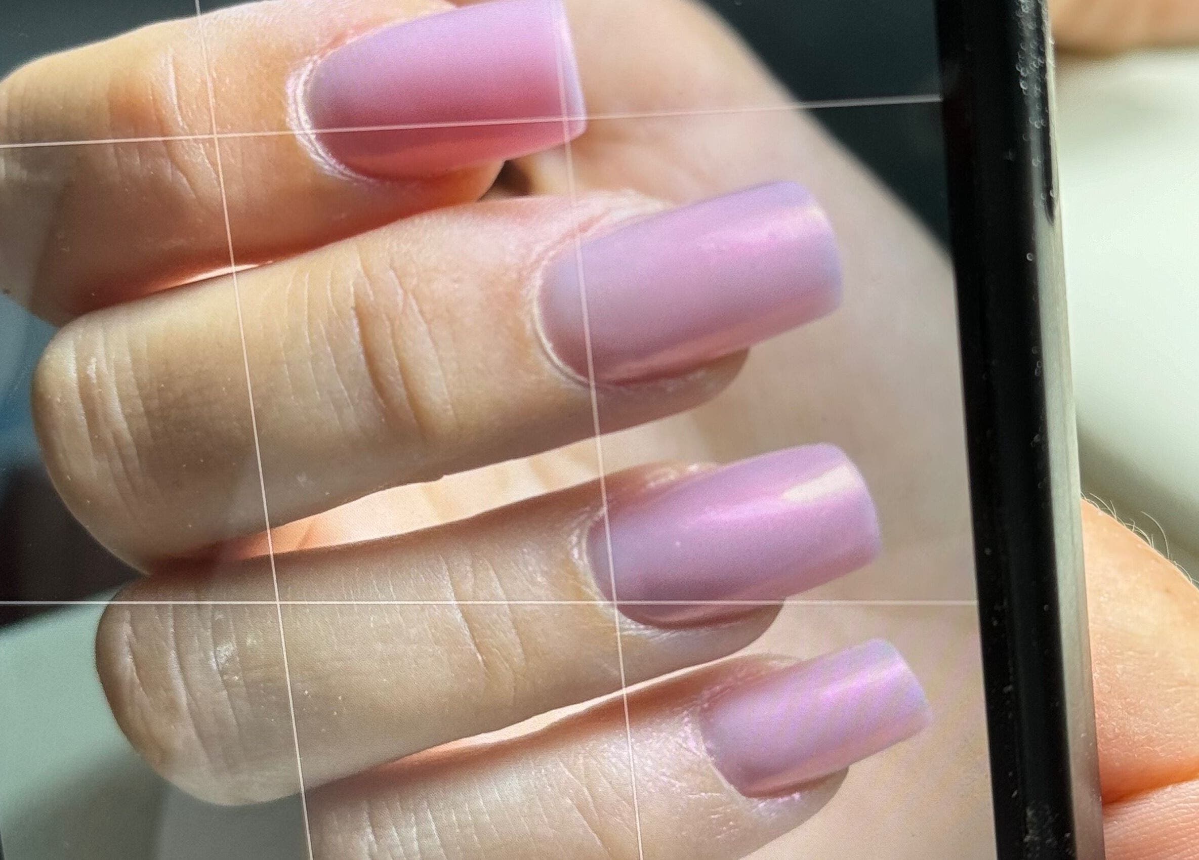 Stunning pink manicure at Celini Beauty Salon, Limassol, Limassol, CY captured close-up.