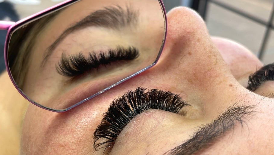 Close-up of eyelash extensions at Fairy Lash Mother, Boise, Idaho, US, reflecting precision and style.