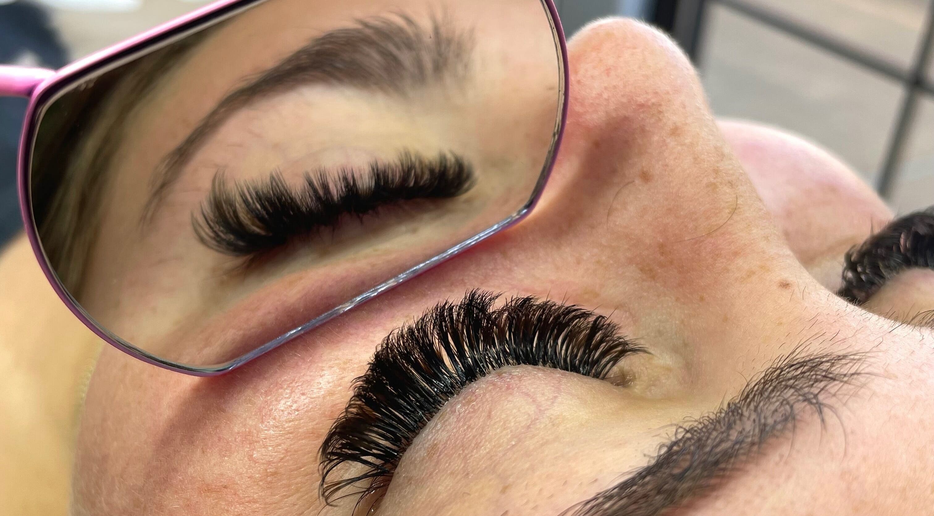Close-up of eyelash extensions at Fairy Lash Mother, Boise, Idaho, US, reflecting precision and style.