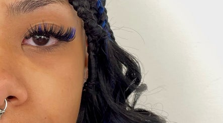 Close-up of eye with styled lashes at Fairy Lash Mother, Boise, Idaho, US.