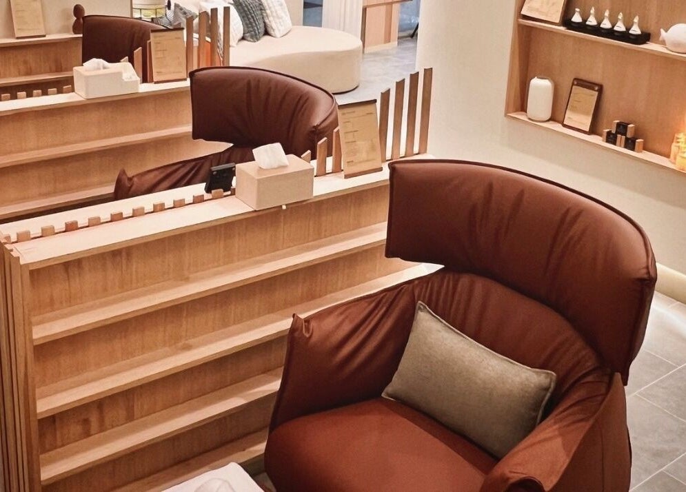 Cozy chairs in Healing Arts Essential Spa, Melbourne, Victoria, AU for ultimate relaxation.