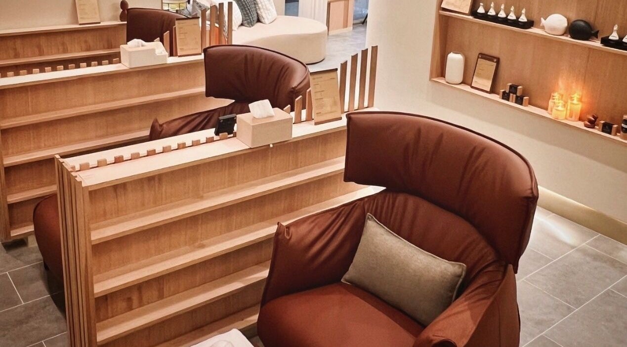 Cozy chairs in Healing Arts Essential Spa, Melbourne, Victoria, AU for ultimate relaxation.