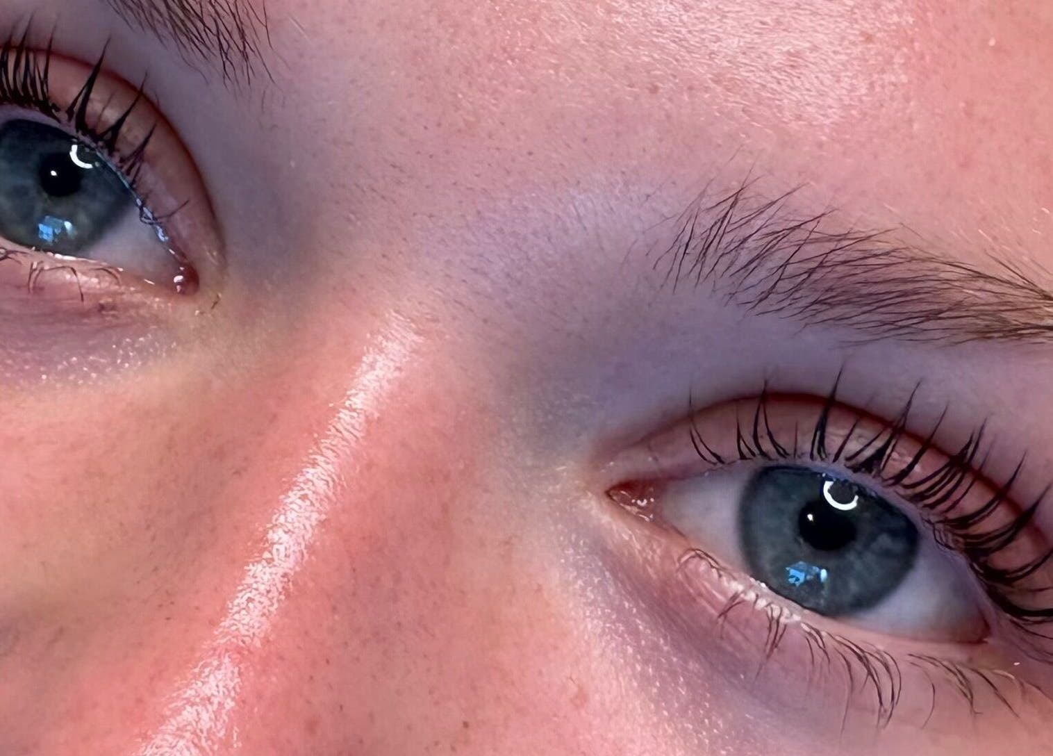 Close-up of enhanced eyes showcasing beauty work at Skin Amore, Llangyfelach, Wales, GB.